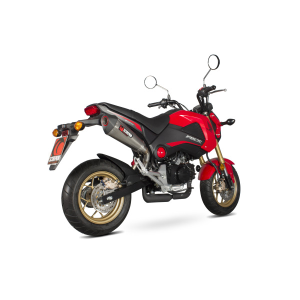 Scorpion Exhaust Honda MSX125 Grom 2013 - 2015 Serket Taper Slip-on Brushed Stainless Steel Sleeve